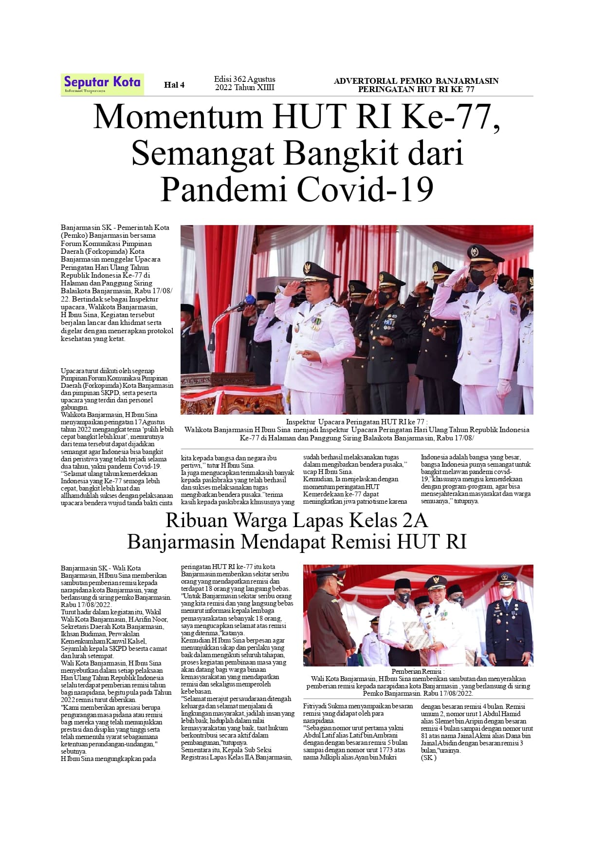 Seputar Kota Hal4 Agustus 2022 Bln ke 1