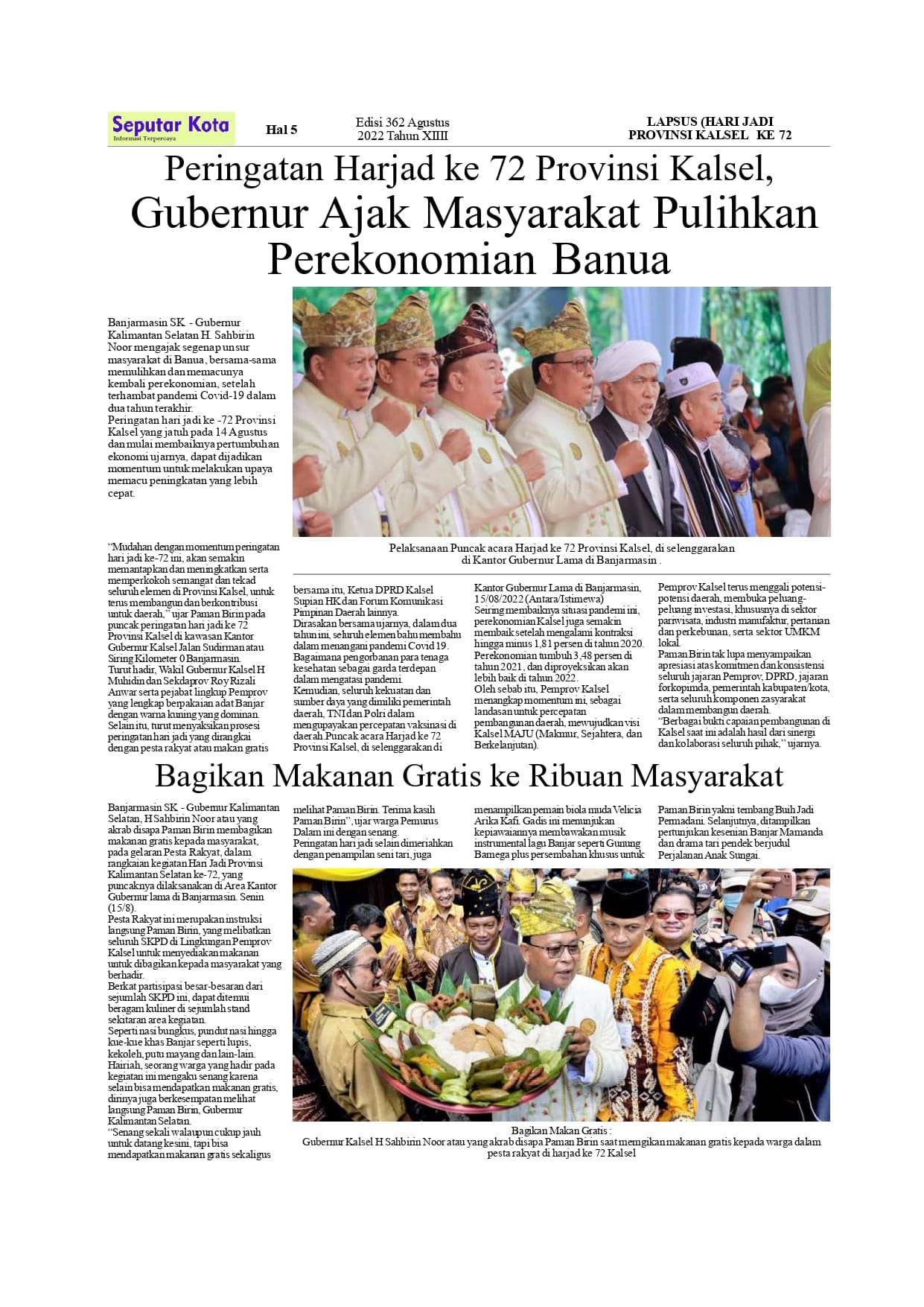 Seputar Kota Hal5 Agustus 2022 Bln ke 1