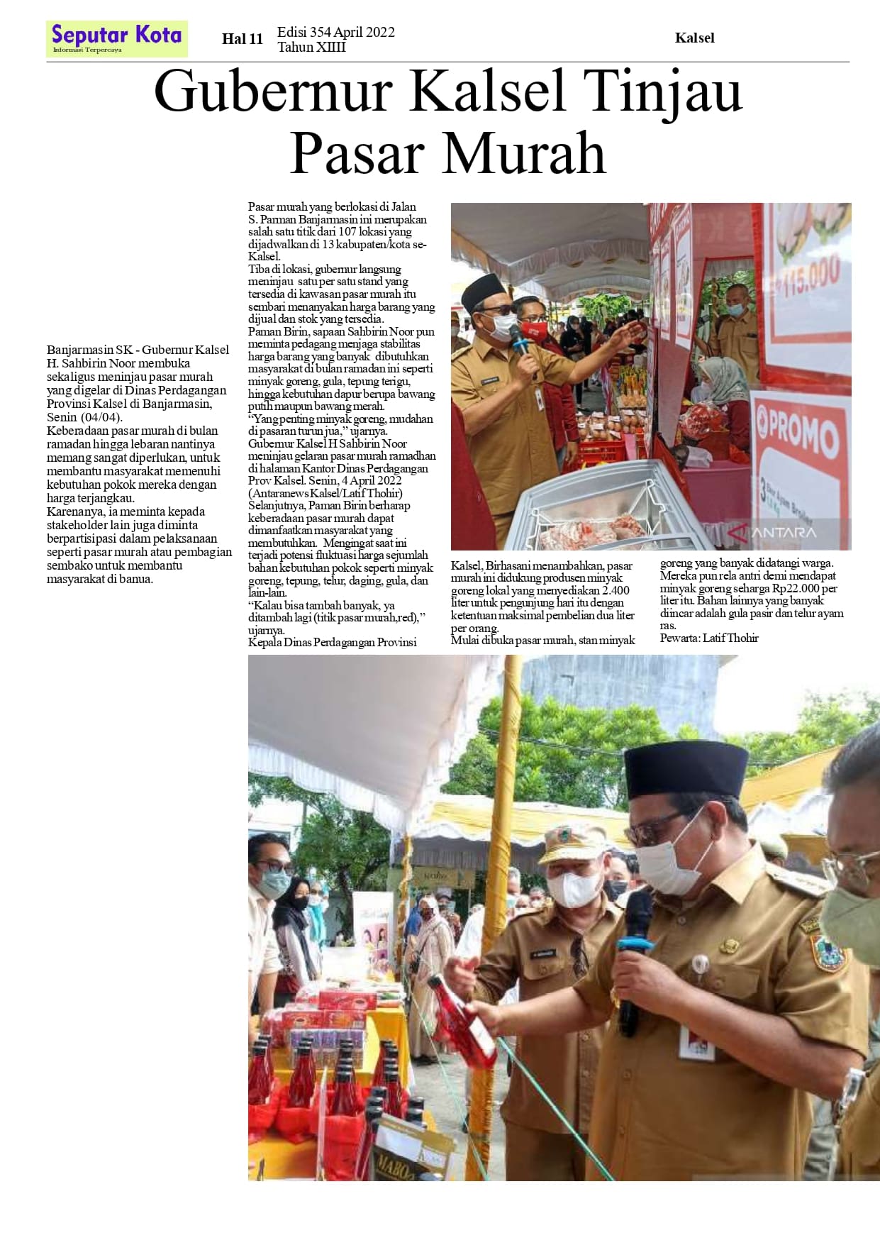 Seputar Kota  April 2022 Hal 11 Bln ke 1