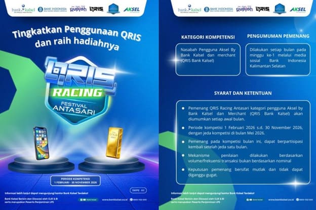 Bank Kalsel dan BI gelar 'QRIS RACING 2026' dongkrak transaksi digital