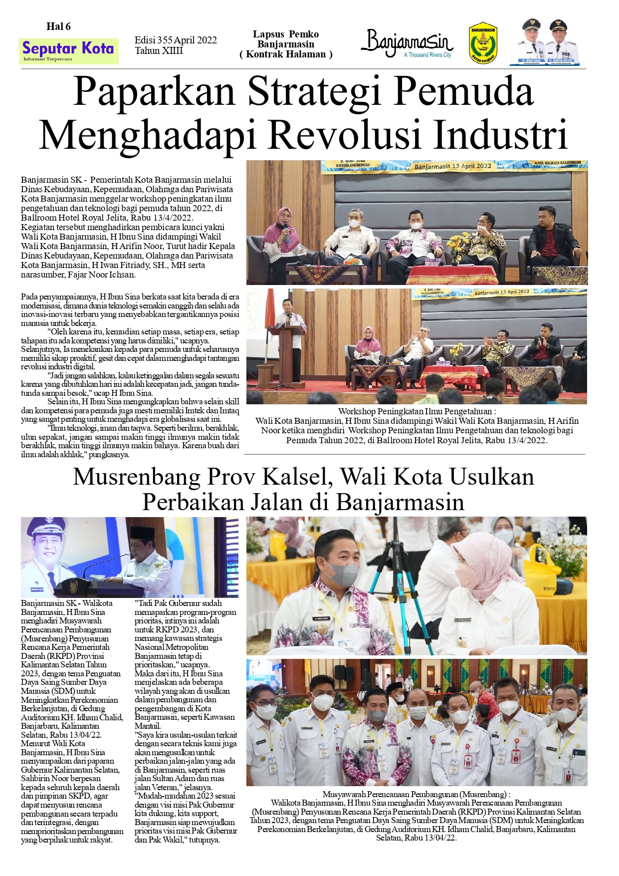 Seputar Kota  April 2022 Hal 6 Bln ke 2