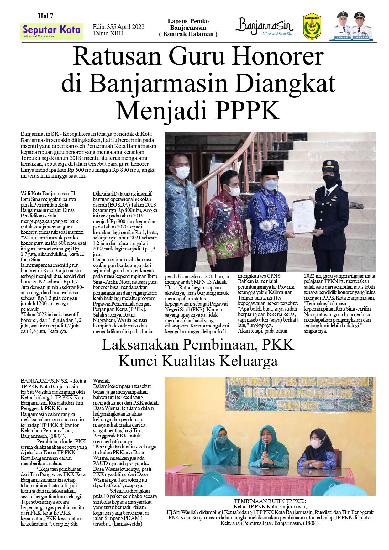 Seputar Kota  April 2022 Hal 7 Bln ke 2