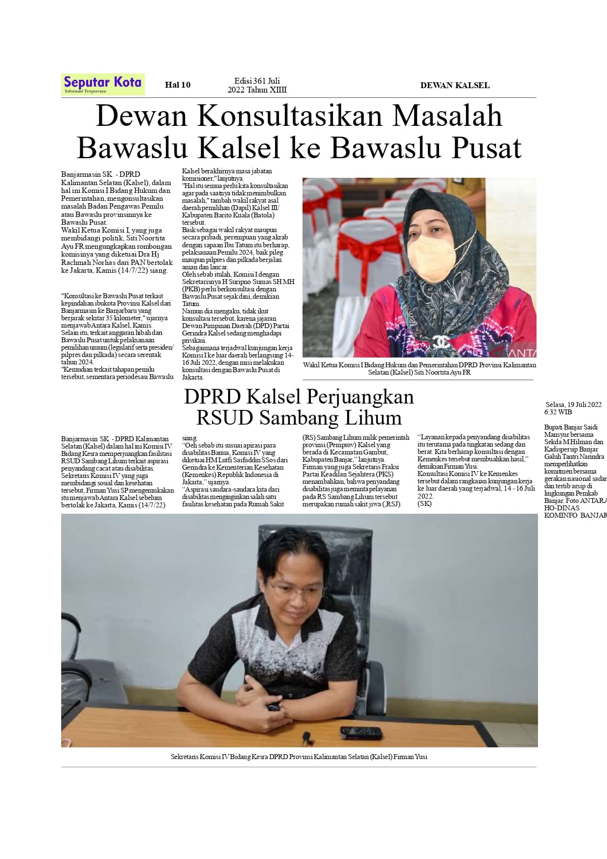 Seputar Kota Hal10 Juli Bln ke 2