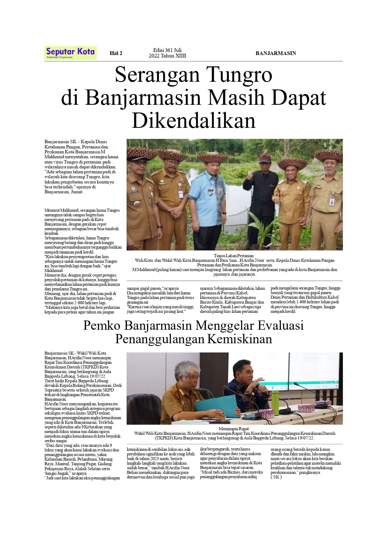 Seputar Kota  Hal3 Juli 2022 Bln ke 2